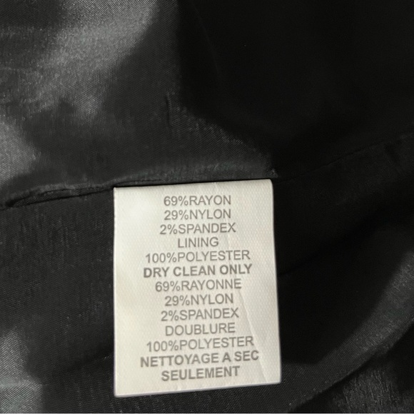 Trina Turk Black Studded Neck Long Sleeve Sheath Dress Size 8 - Picture 10 of 11